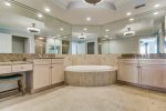 Stately Master Bath with Tub and Shower